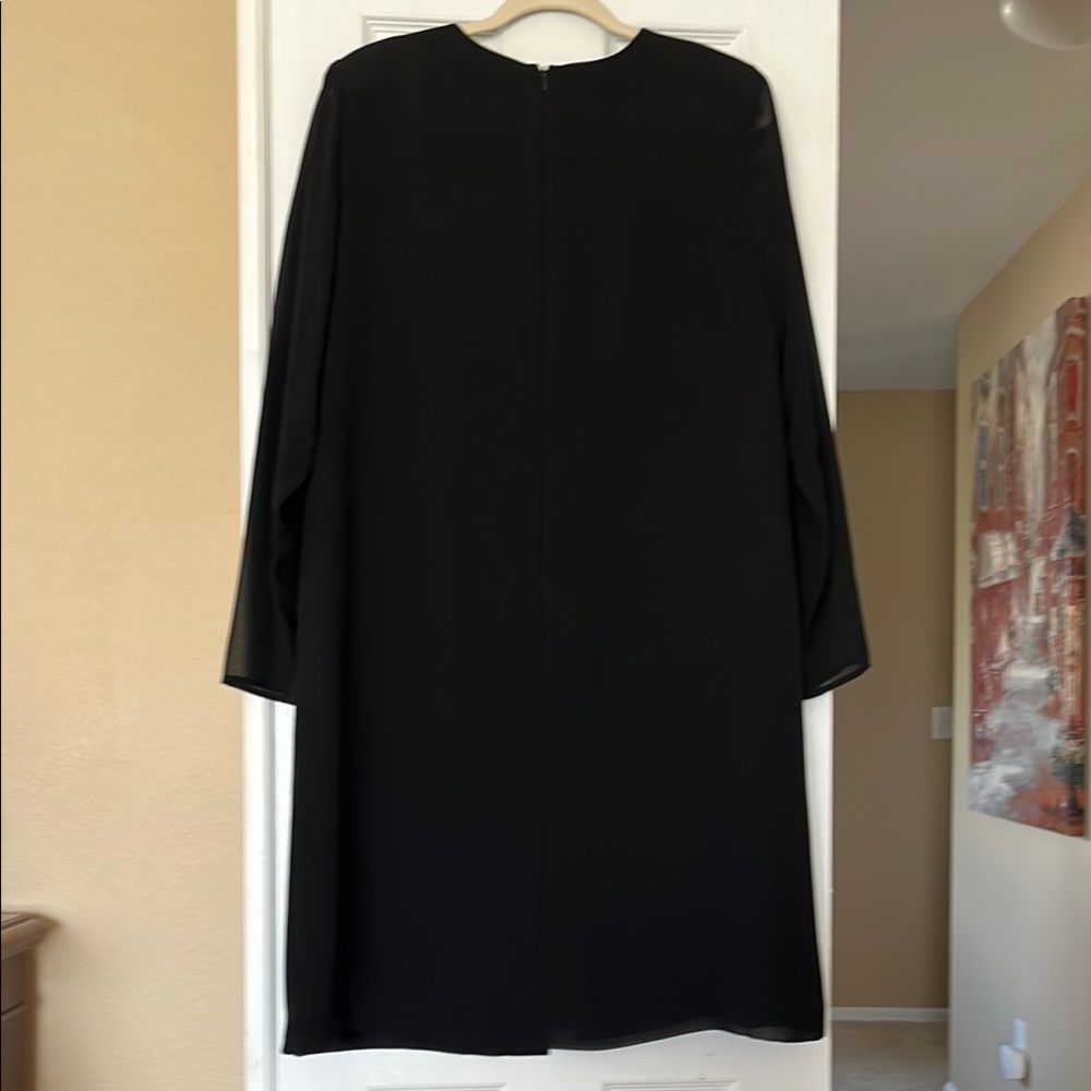 Liz Claiborne Black Long Sleeve Dress sz 12 - Picture 4 of 4